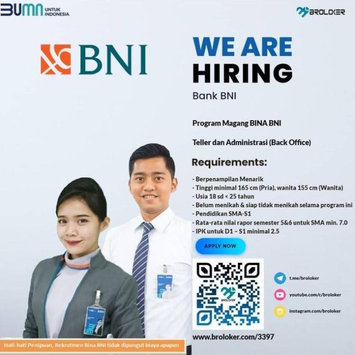 Lowongan Kerja Teller Bank BRI Di Kabupaten Barito Timur