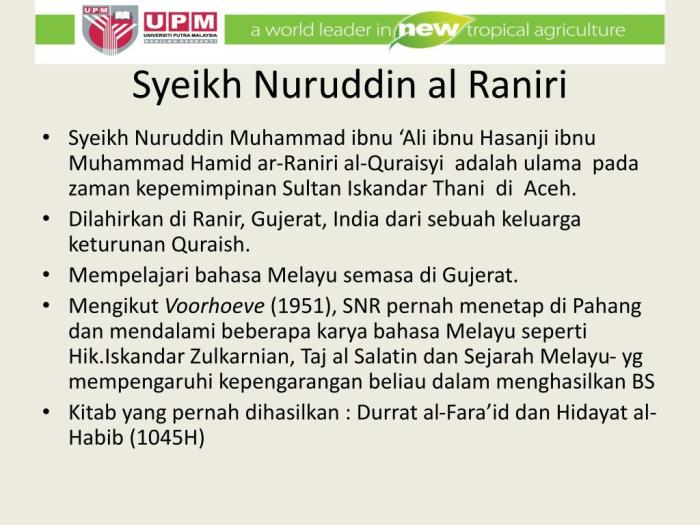 Pendidikan Nuruddin Ar Raniri