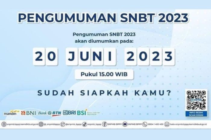 Pengumuman Hasil Kelulusan UTBK SNBT 2023 Gel 1 dan Gel 2, Cek Namamu ... Pengumuman utbk snbt