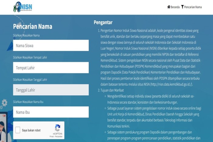 Pip. kemdikbud. go. id/index/cek nisn