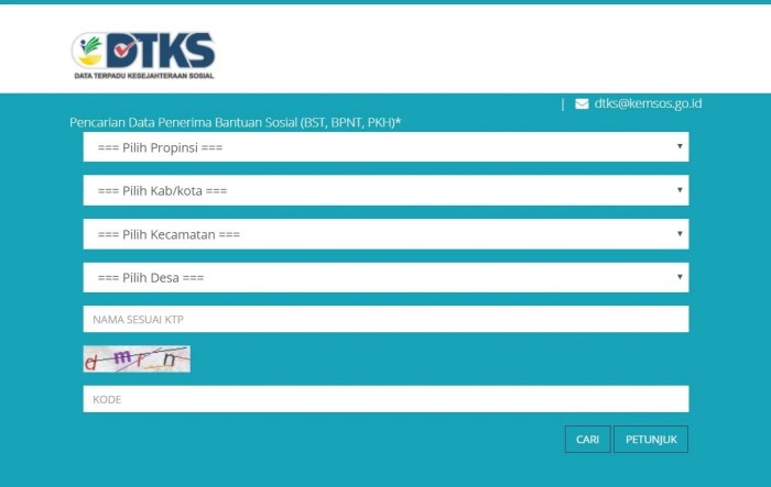 Cek bansos.kemensos.go.id dtks