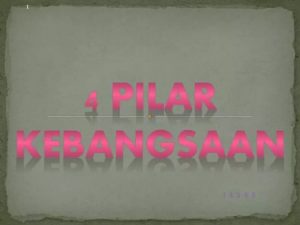 4 pilar kebangsaan