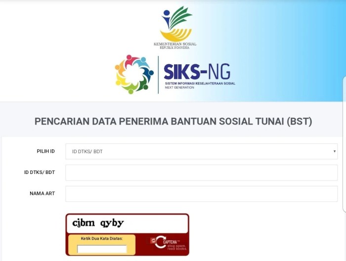 Cek bansos.kemensos.go.id