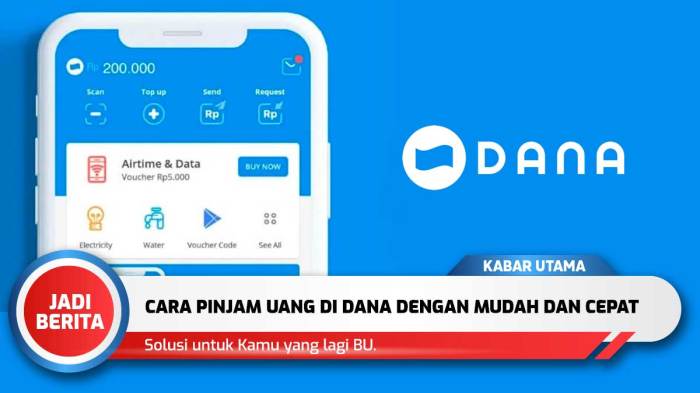 Cara pinjam uang di dana