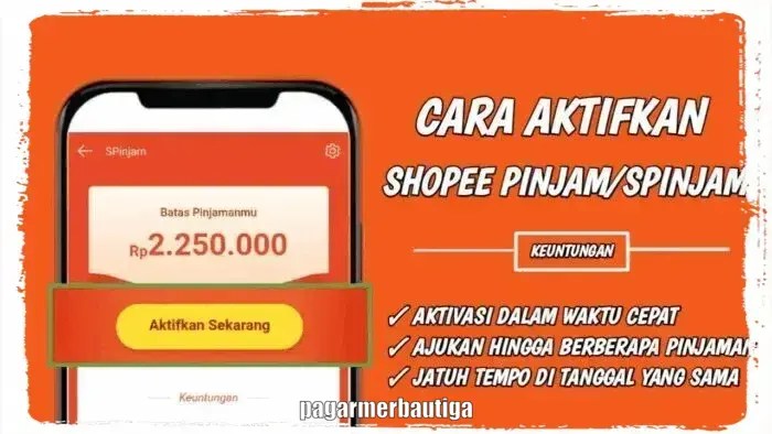 Cara pinjam uang di shopee