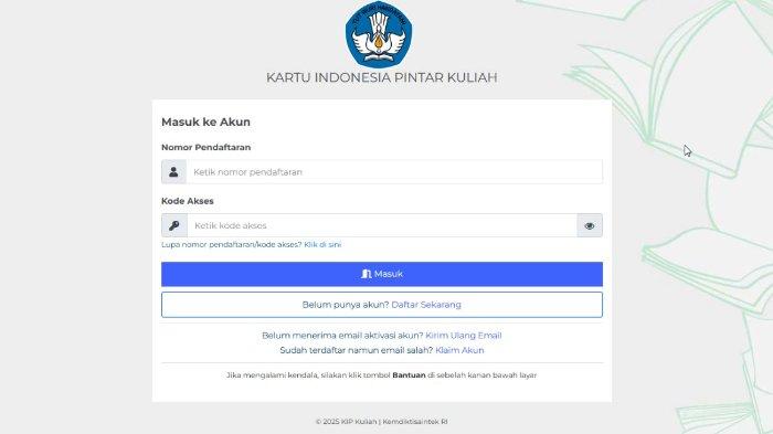 Cara daftar kip kuliah 2025